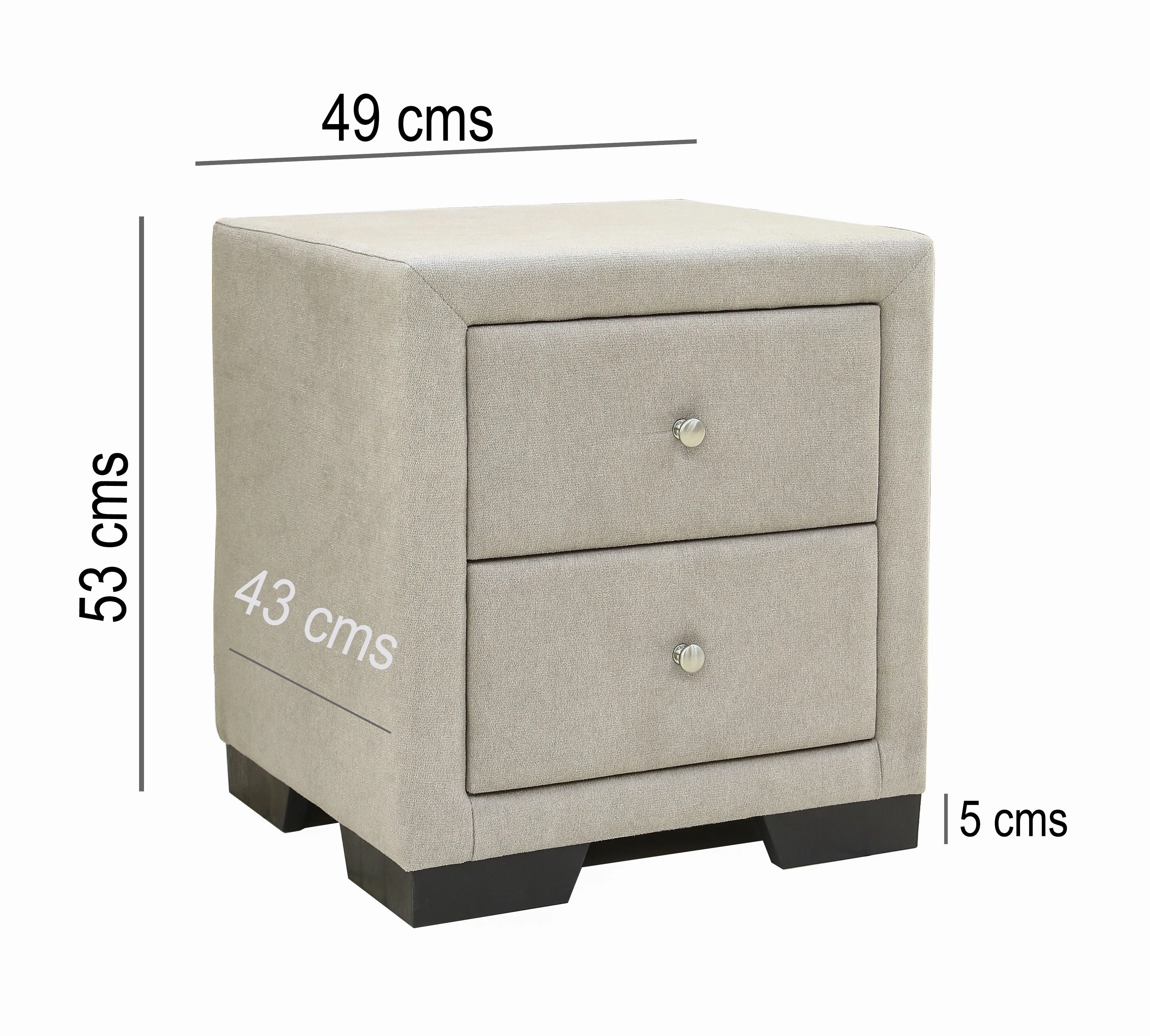 AFT KING BED FRAME UPHOLSTERED WITH SIDE TABLE