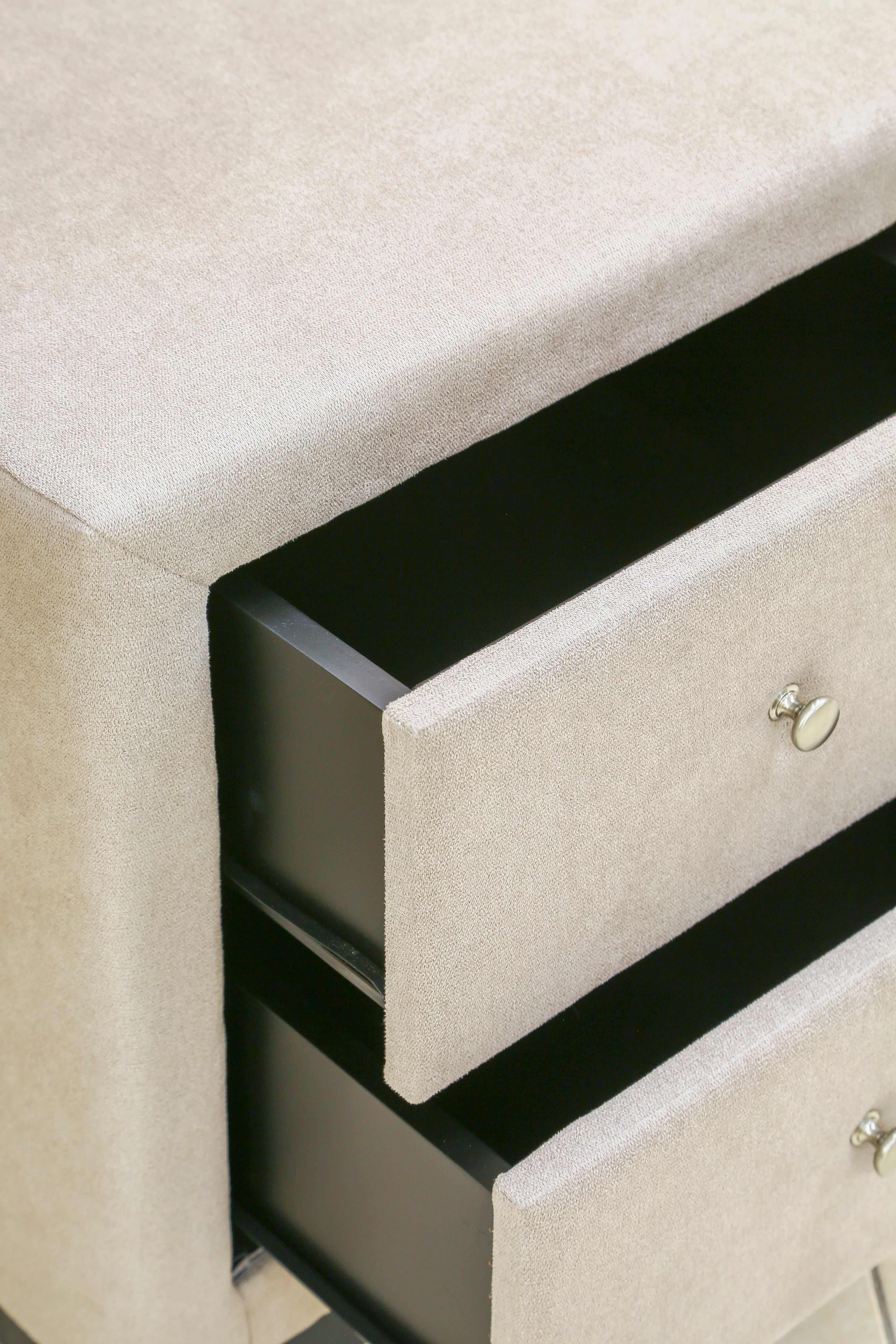 AFT PRIME TWIN BED FRAME UPHOLSTERED WITH SIDE TABLE