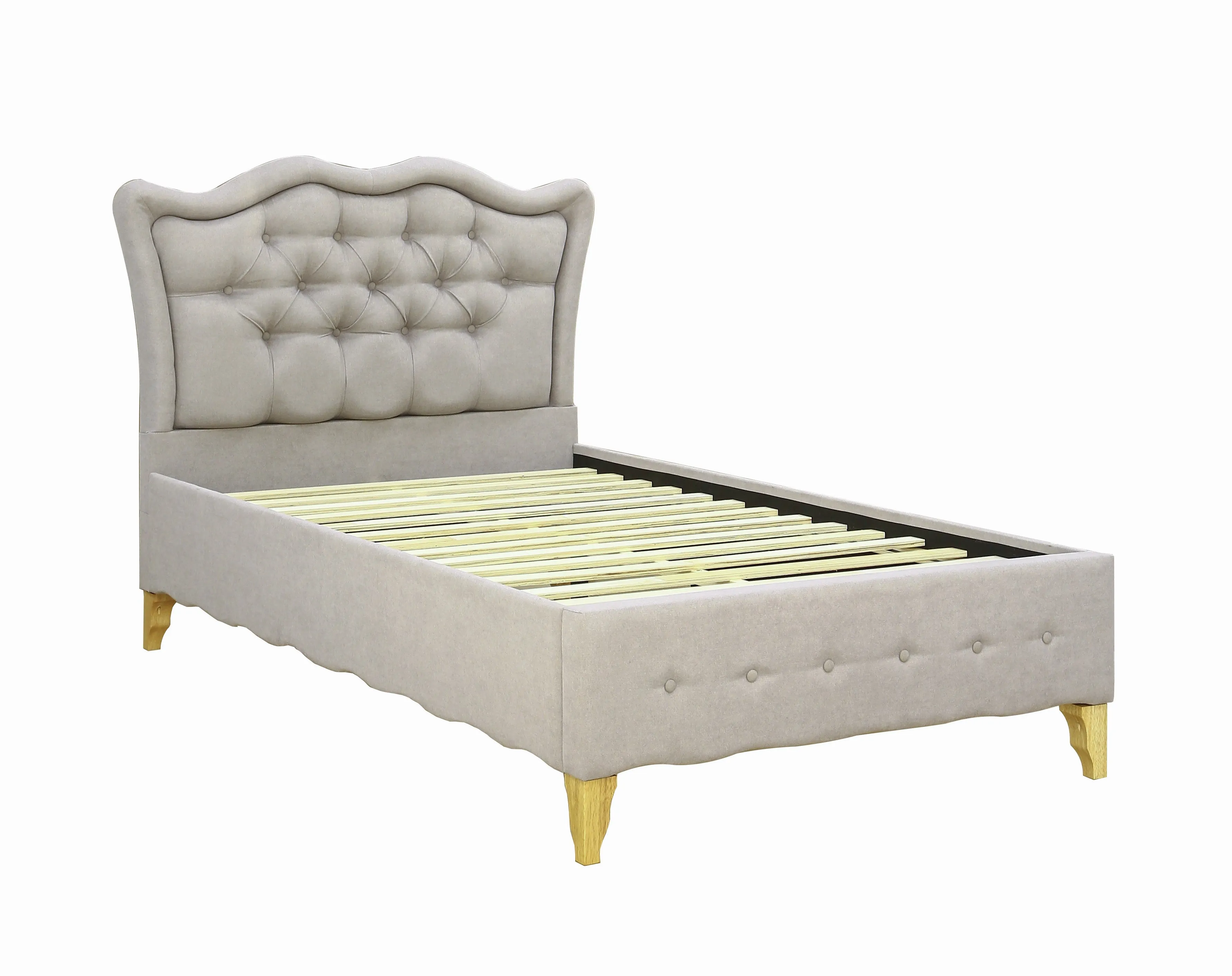 AFT PRIME TWIN BED FRAME UPHOLSTERED WITH SIDE TABLE