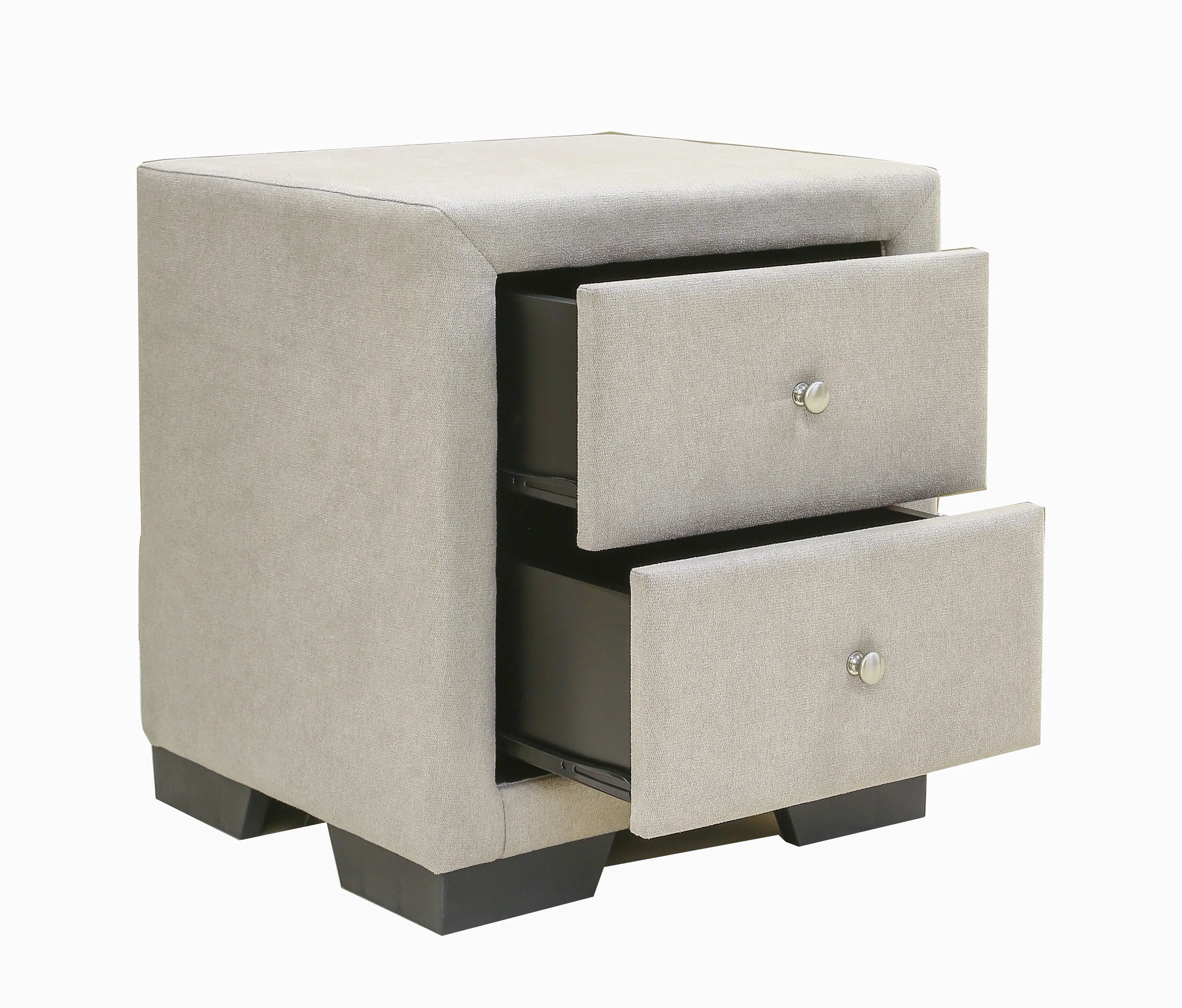AFT QUEEN BED FRAME UPHOLSTERED WITH SIDE TABLE