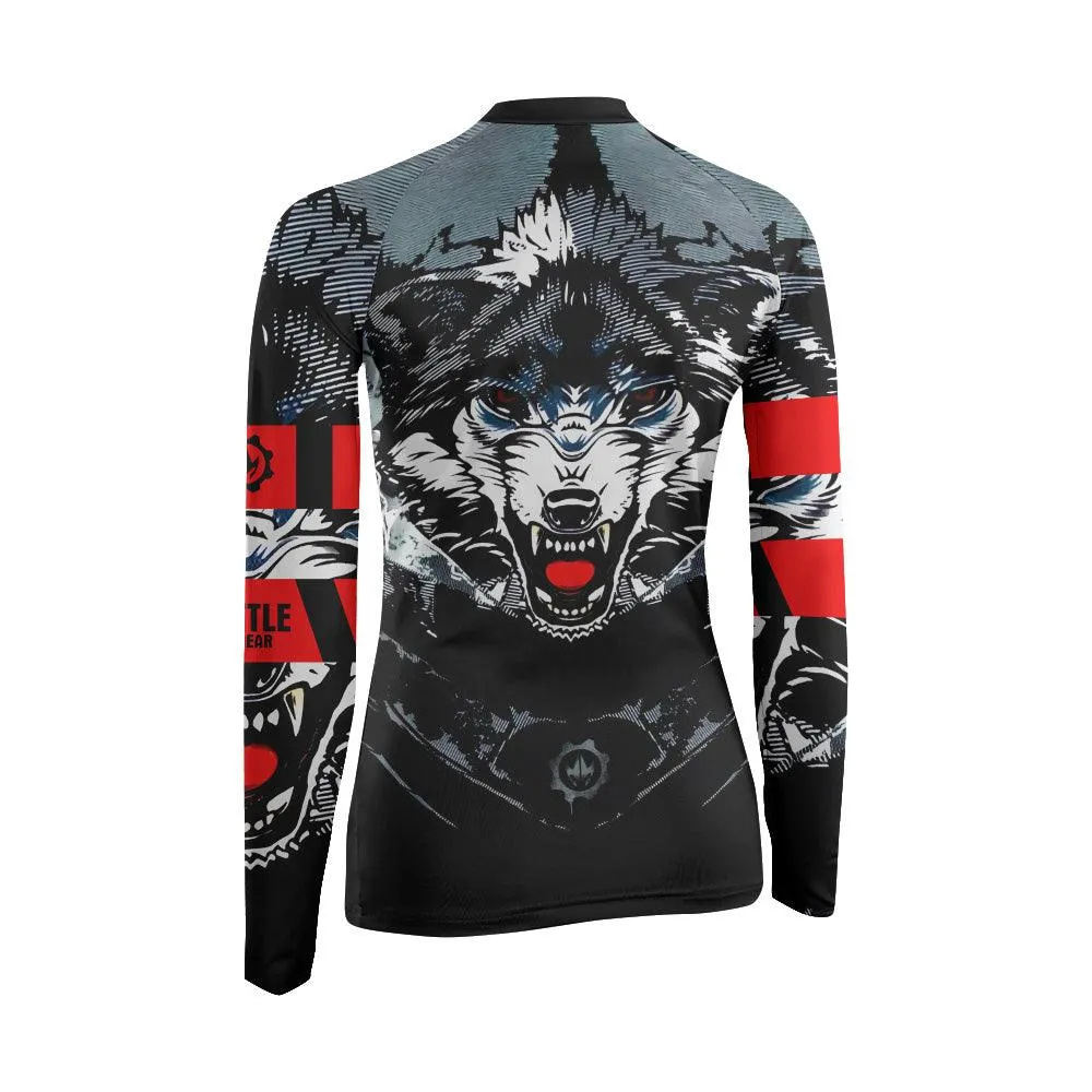 Angry Wolf Women's Long Sleeve Rash Guard