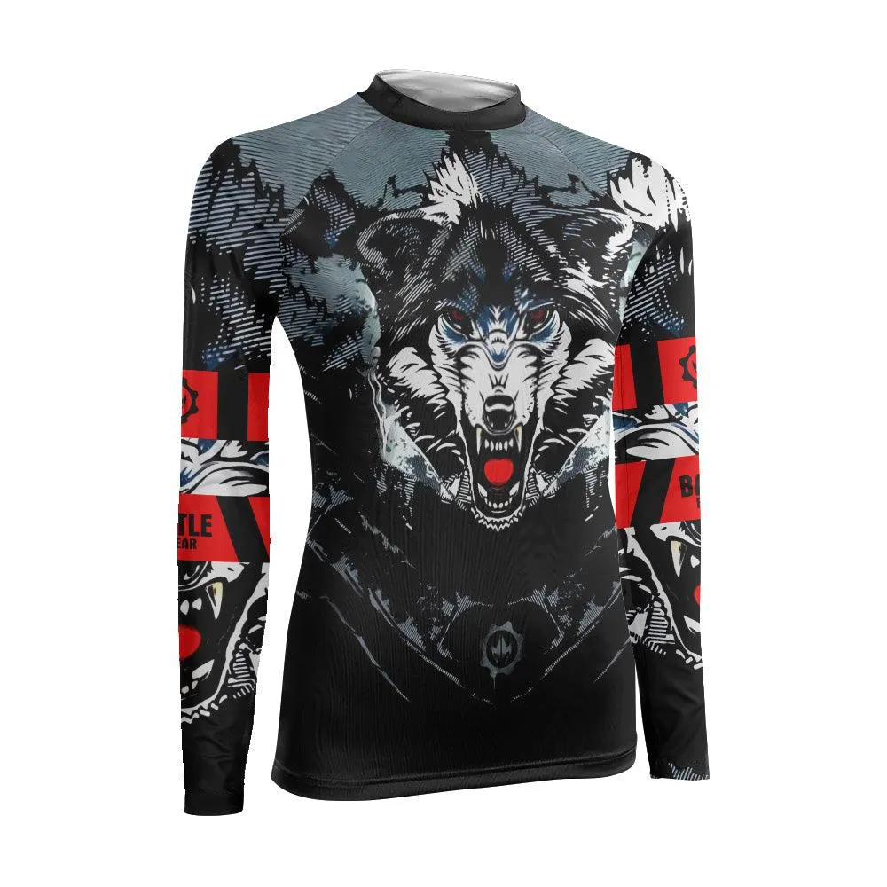 Angry Wolf Women's Long Sleeve Rash Guard
