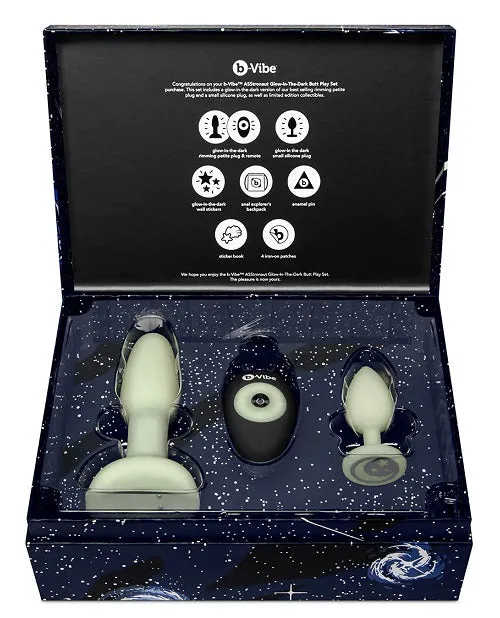b-Vibe - 10-Piece Asstronaut Glow-in-the-Dark Butt Play Set