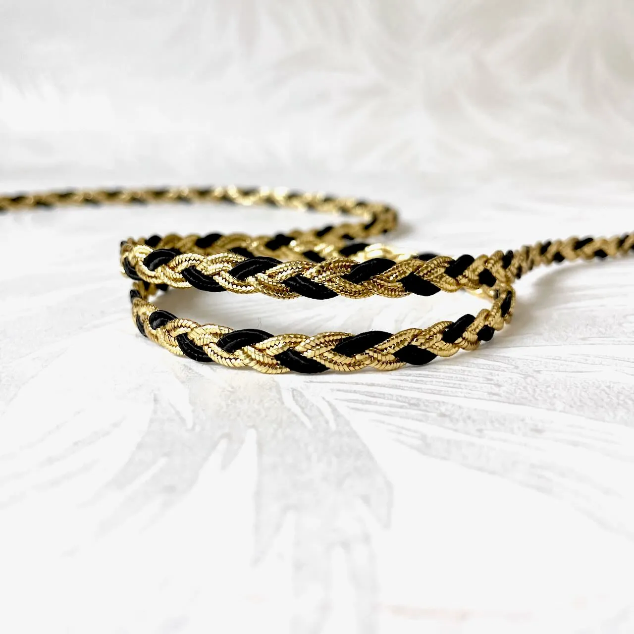 Black & Gold Braid - Multiple Colorways