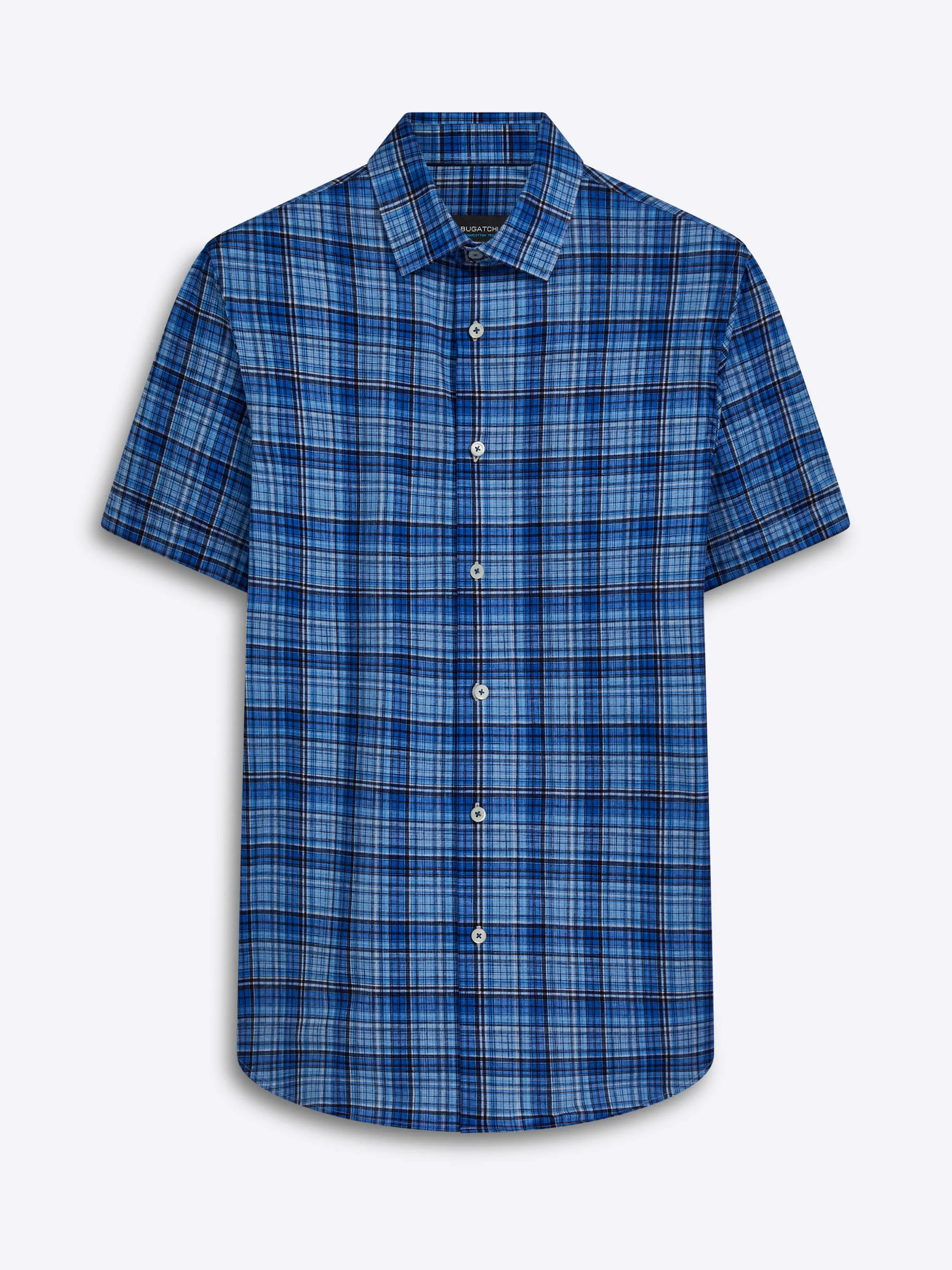 Bugatchi - Short Sleeve Modern Fit Shirt - OOOHCotton Tech - 8 way Stretch - BF9121F40