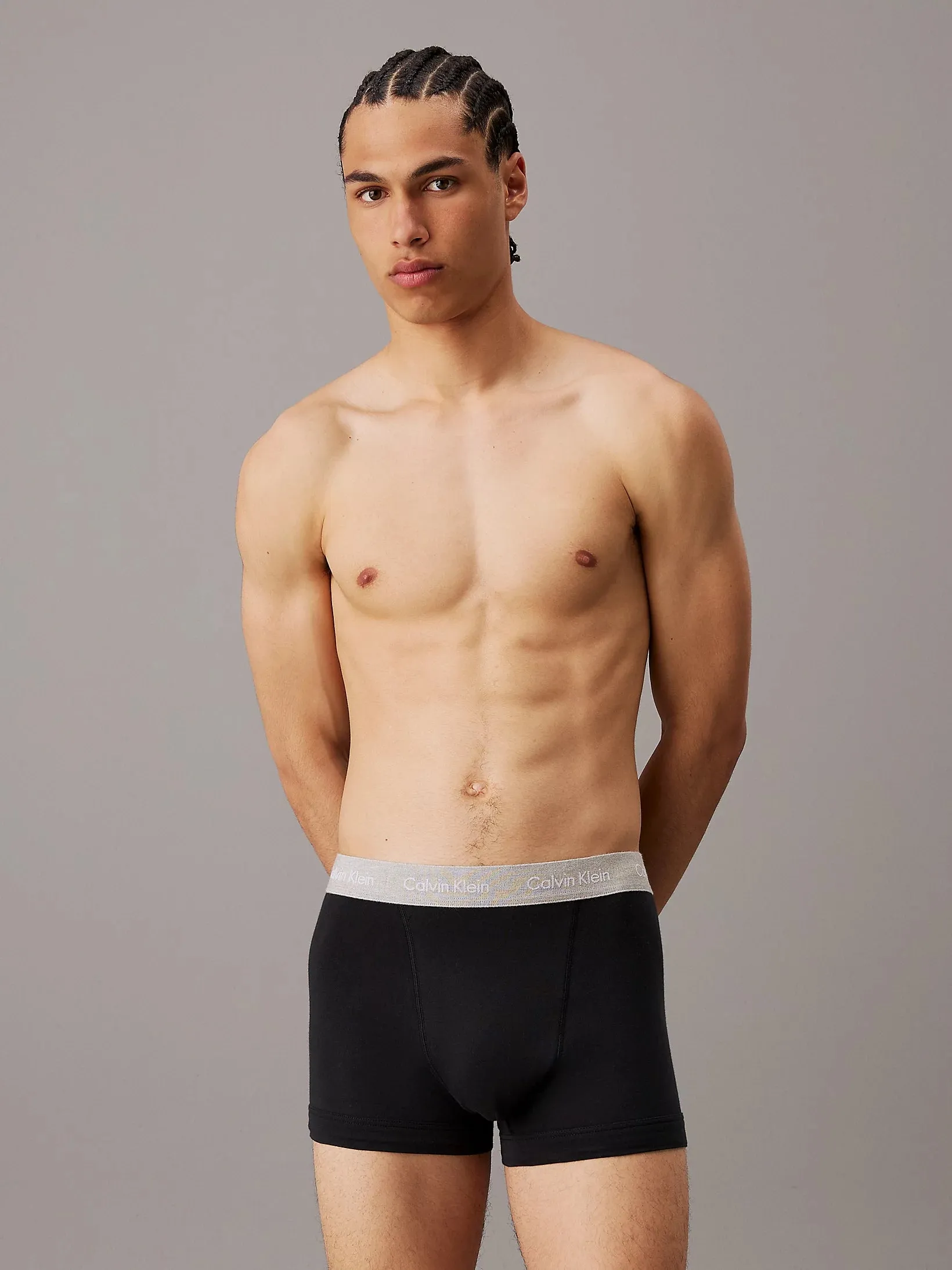 Calvin Klein COTTON STRETCH Mens 3 Pack Trunks Multicoloured