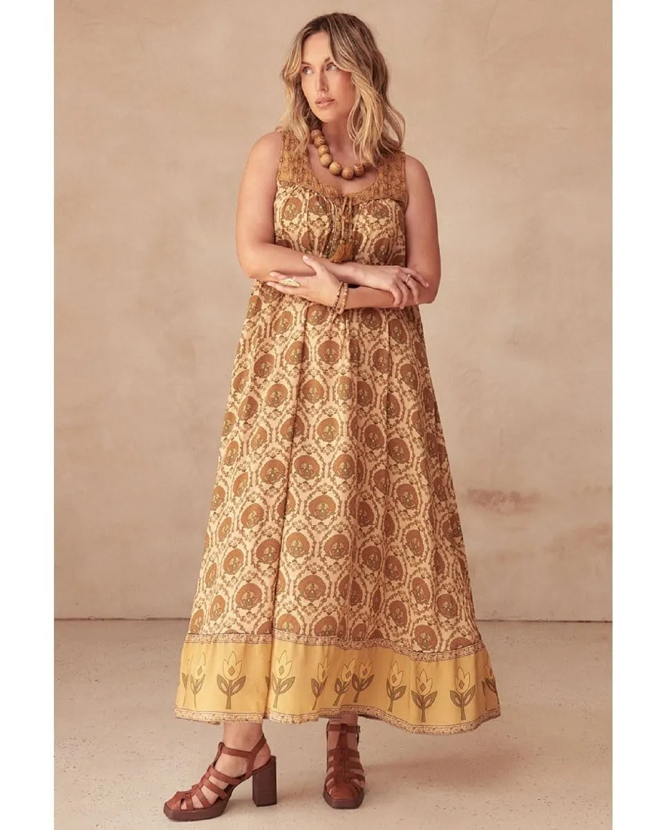 Chateau Maxi Sundress Champagne