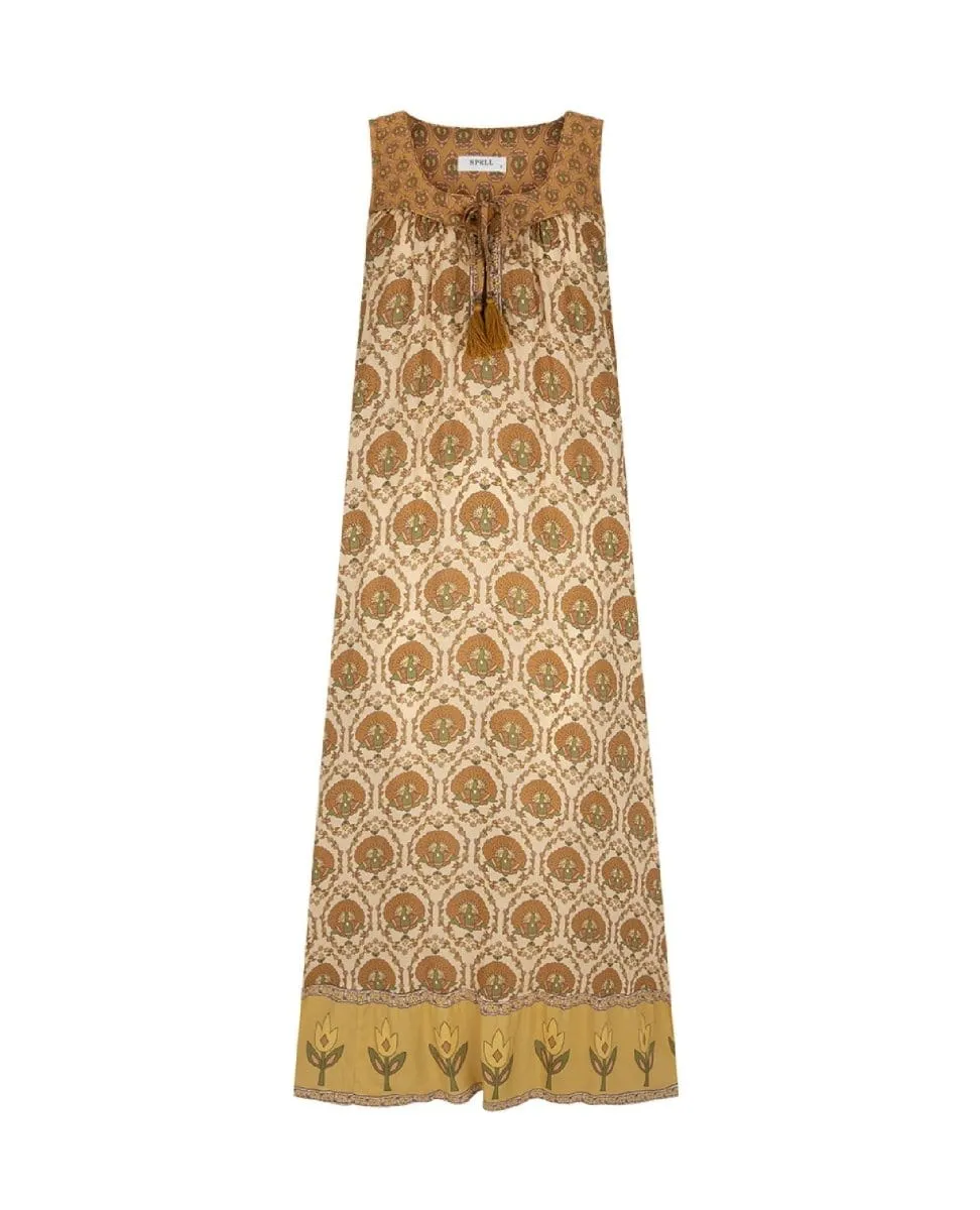 Chateau Maxi Sundress Champagne