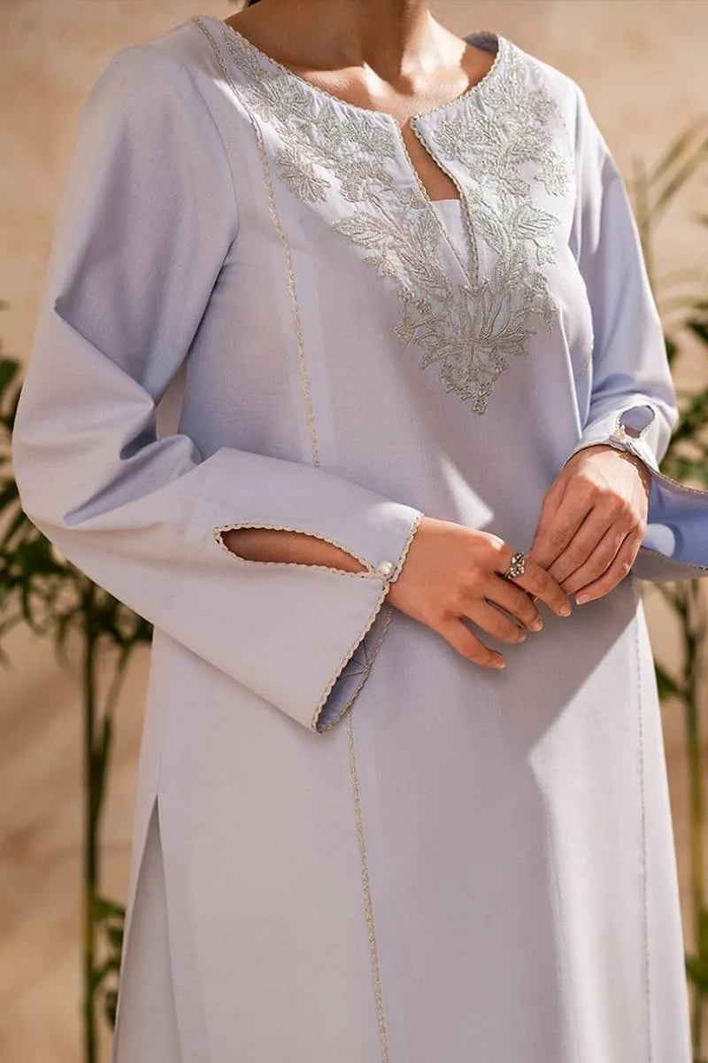 Fozia Khalid - Lilac Hint Tunic with Trouser - Cotton - 2 Piece