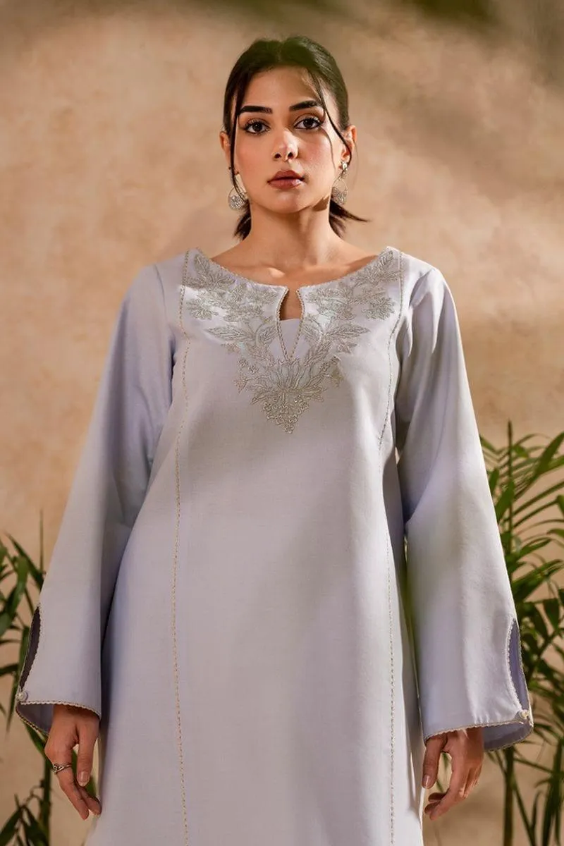 Fozia Khalid - Lilac Hint Tunic with Trouser - Cotton - 2 Piece