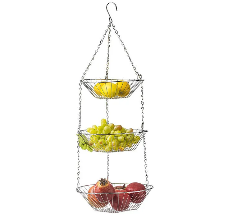 Hollow metal fruit basket