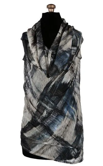 Hooded Cowl Tunic - Lovely Lace in Blue, Multi-Style (Only Two Small Left!)