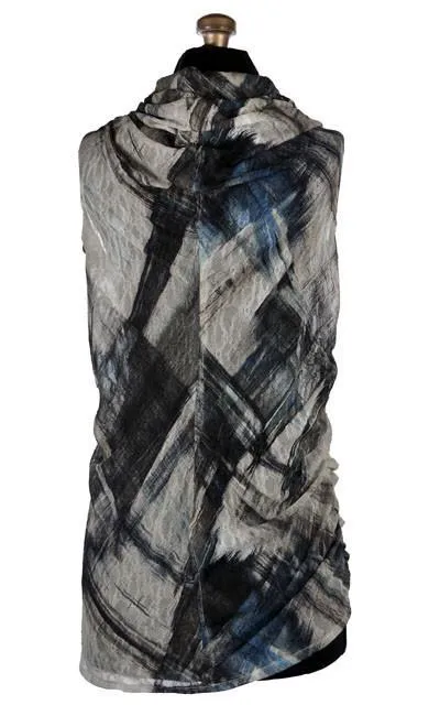 Hooded Cowl Tunic - Lovely Lace in Blue, Multi-Style (Only Two Small Left!)