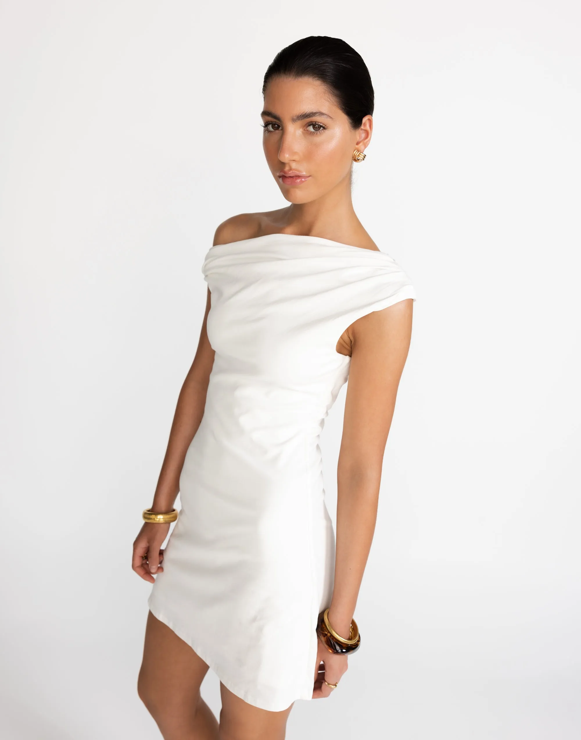 Jessi Mini Dress (White)