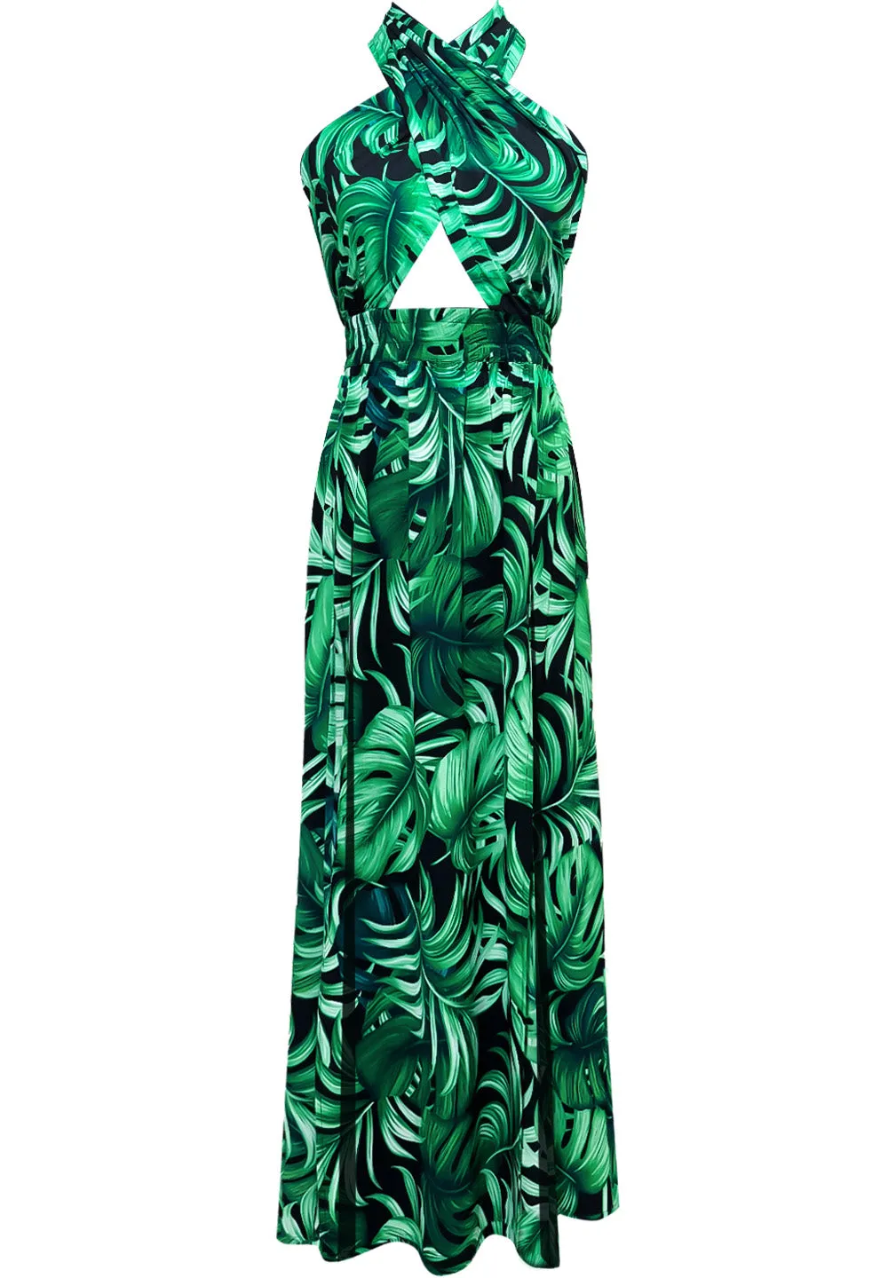 Jungle – Monstera Black / Green Vera Dress