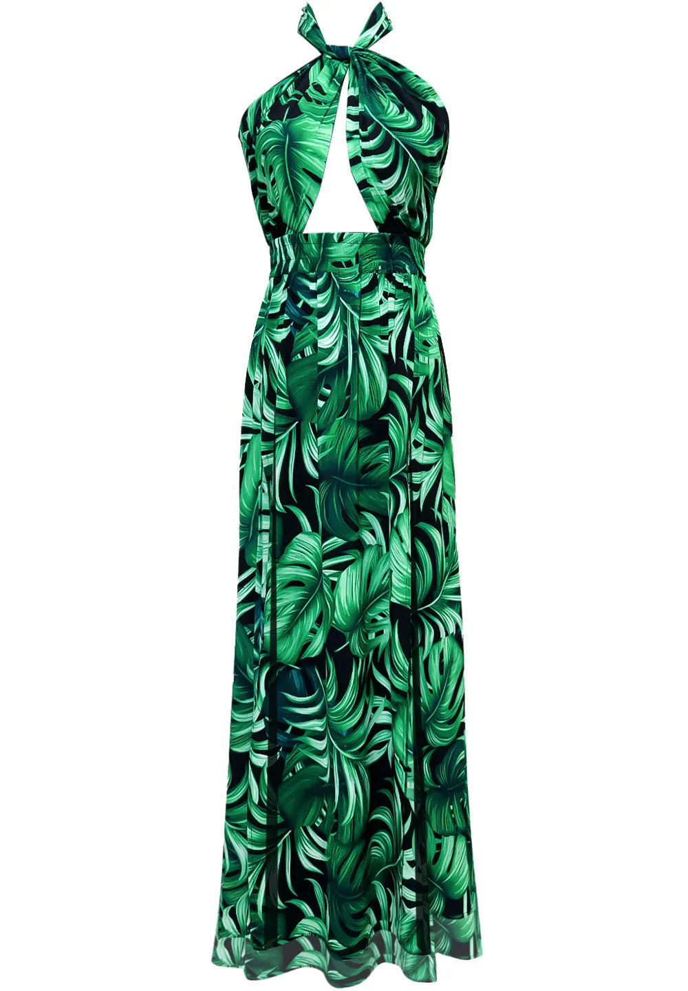 Jungle – Monstera Black / Green Vera Dress