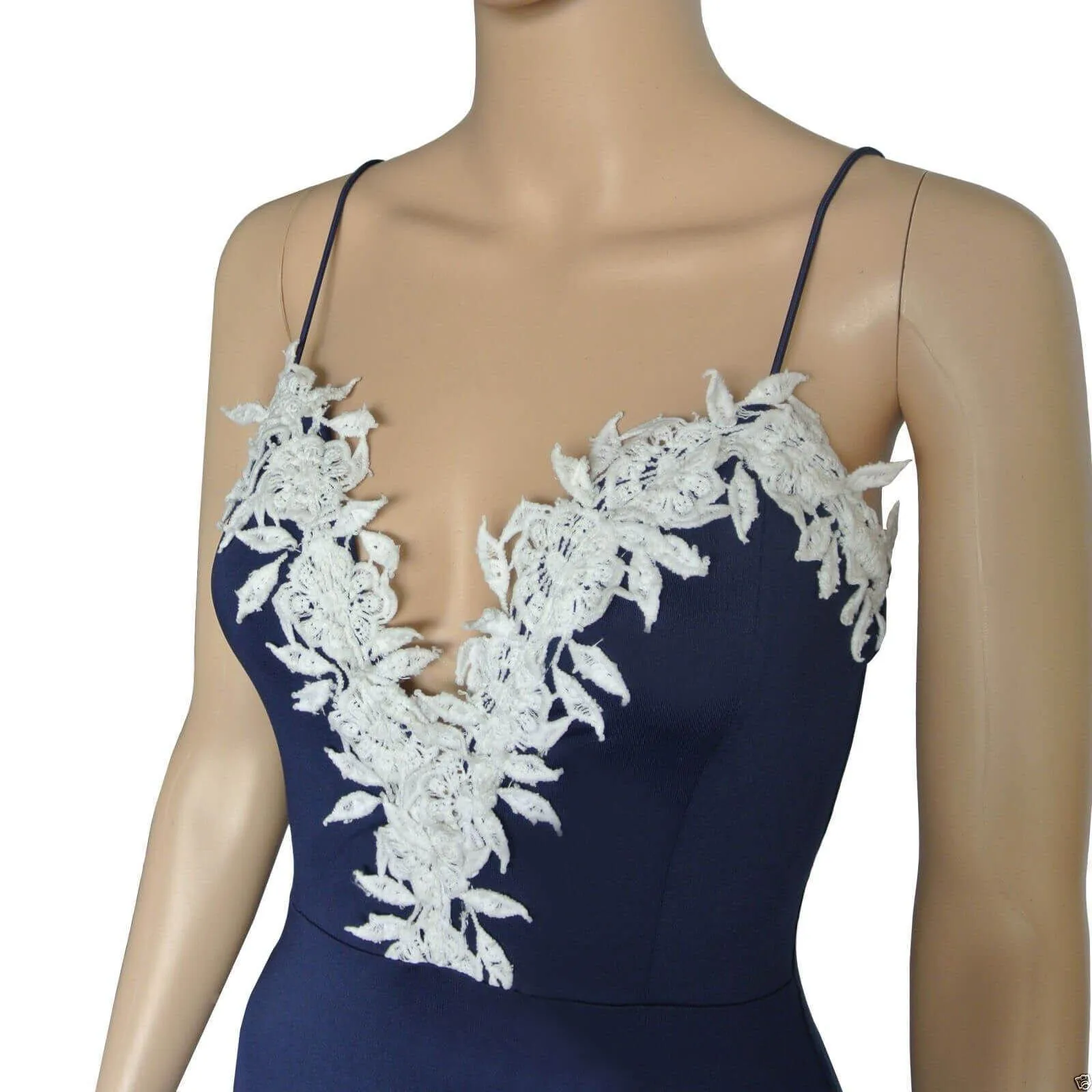 Lace Navy Blue Bodycon Dress