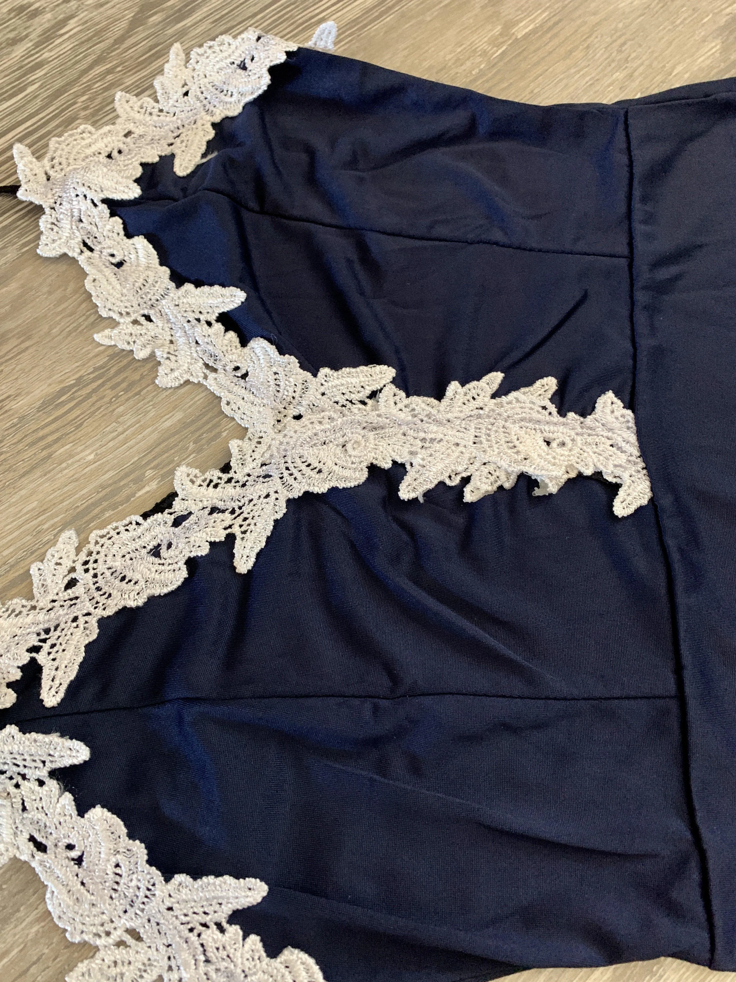 Lace Navy Blue Bodycon Dress