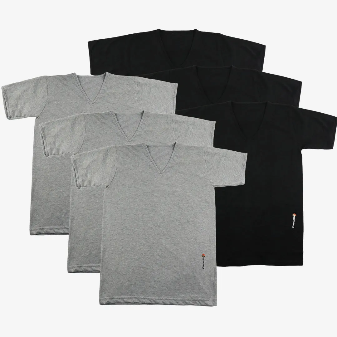 Lot de 6 T-shirts ESPIRO 100% Coton - Col V