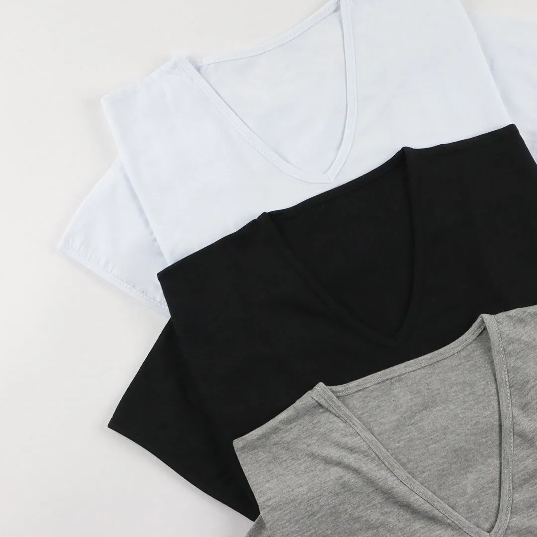 Lot de 6 T-shirts ESPIRO 100% Coton - Col V