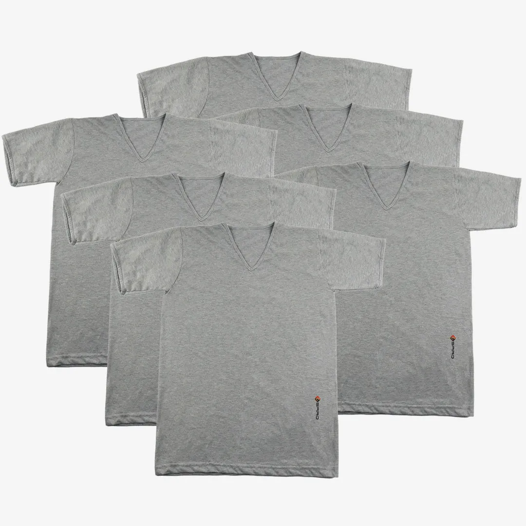 Lot de 6 T-shirts ESPIRO 100% Coton - Col V