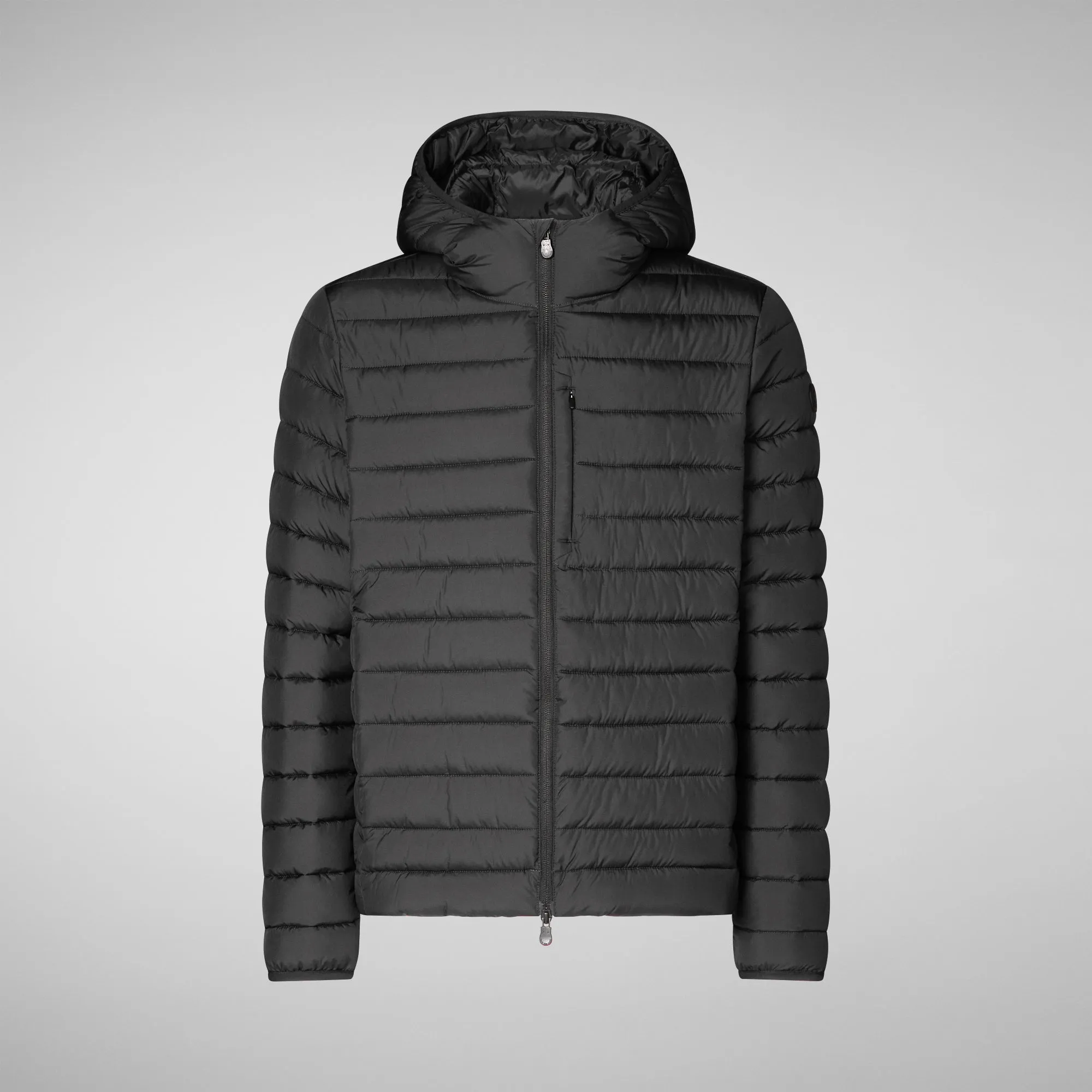 Man's animal free puffer jacket Juncus in black