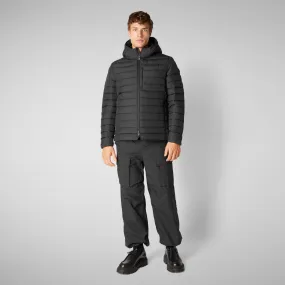 Man's animal free puffer jacket Juncus in black