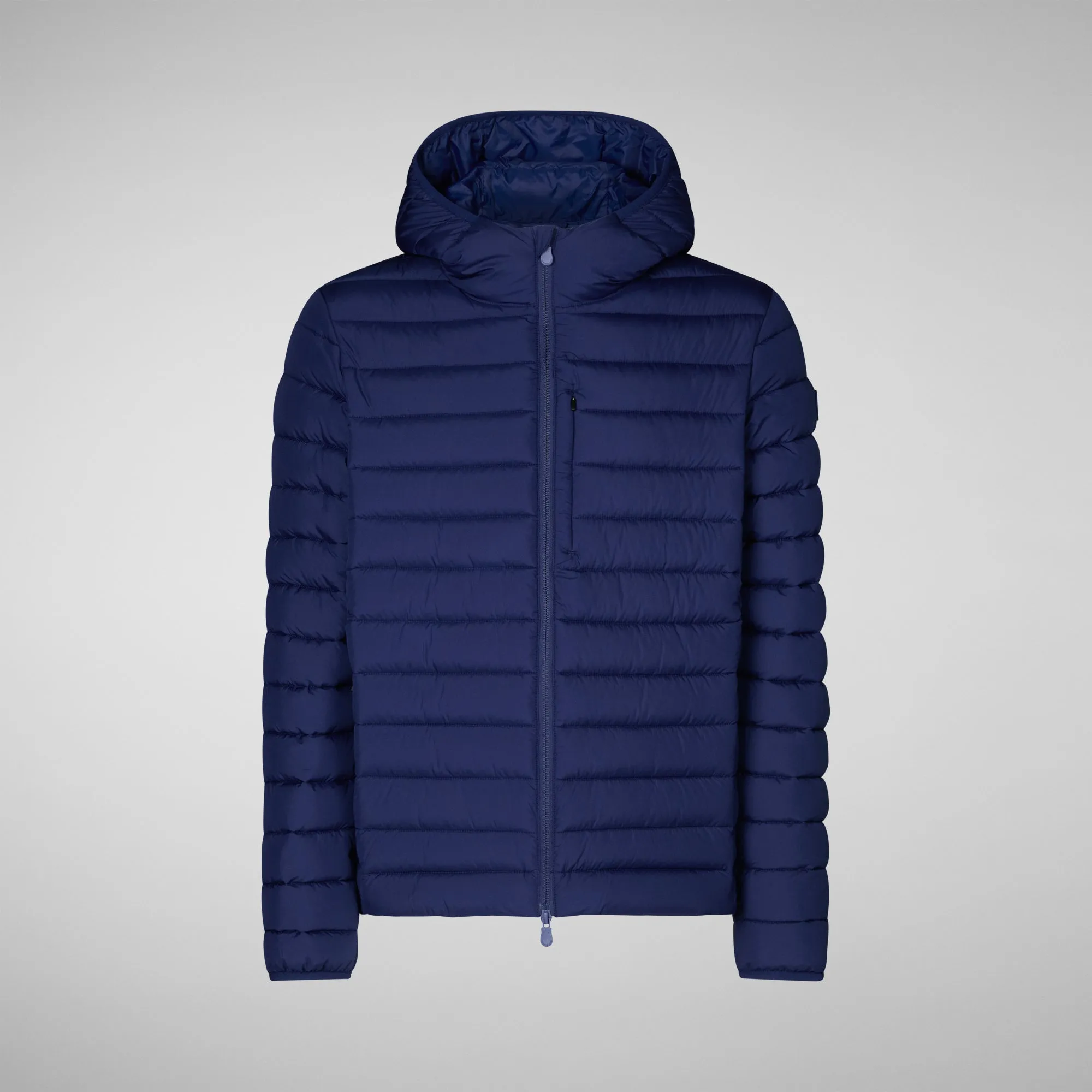 Men's  Hooded Animal free Puffer Jacket Juncus in Eclipse Blue