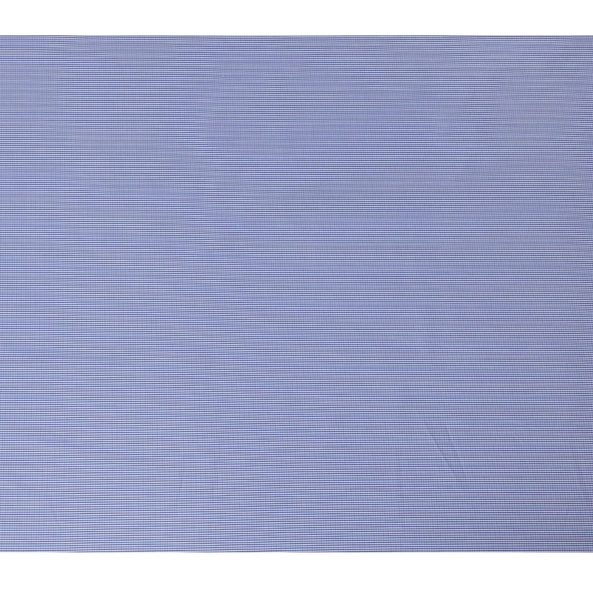 Navy Blue and White Micro Check 100% Cotton Shirting Fabric, 150 cm Width, Made in Italy-D20482