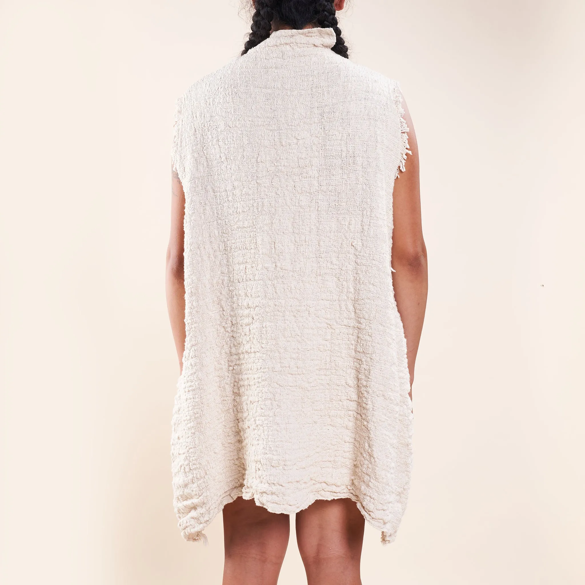 Olga Tunic, Undyed Handspun Natural Cotton