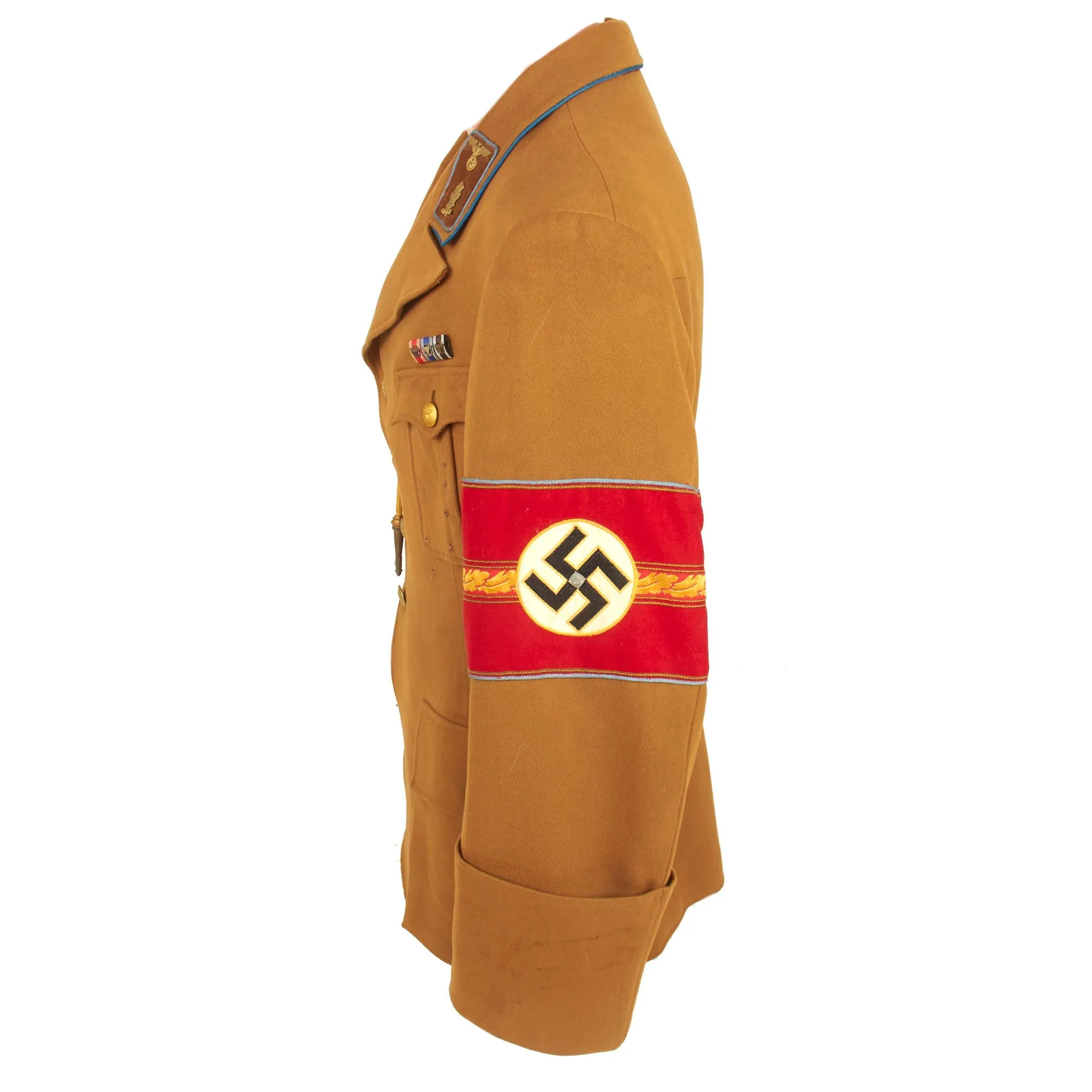 Original German WWII NSDAP Local Group Leader Uniform Tunic With Breeches & Dress Aiguillette - Ortsgruppenleiter