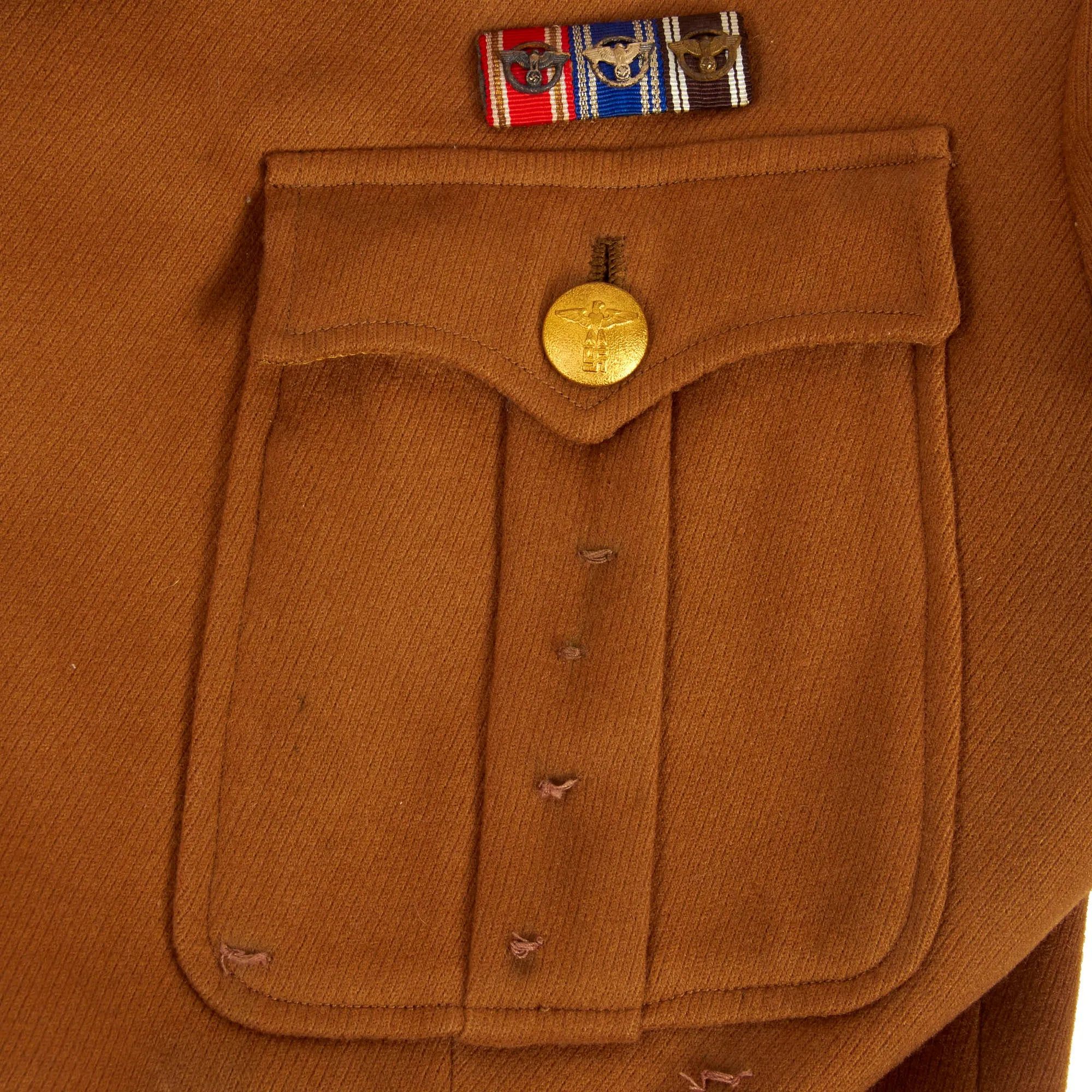 Original German WWII NSDAP Local Group Leader Uniform Tunic With Breeches & Dress Aiguillette - Ortsgruppenleiter