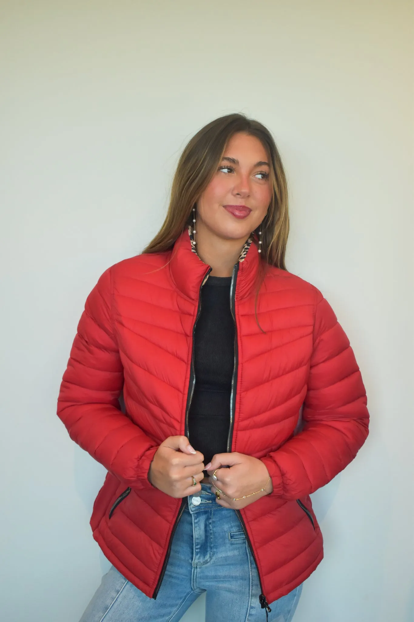 Reversible Leopard Puffer Jacket