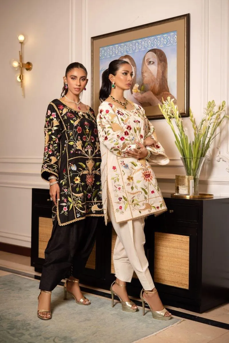 Shehrnaz - SHK-1217 - Talia - B - Black - Karandi - 2 Piece