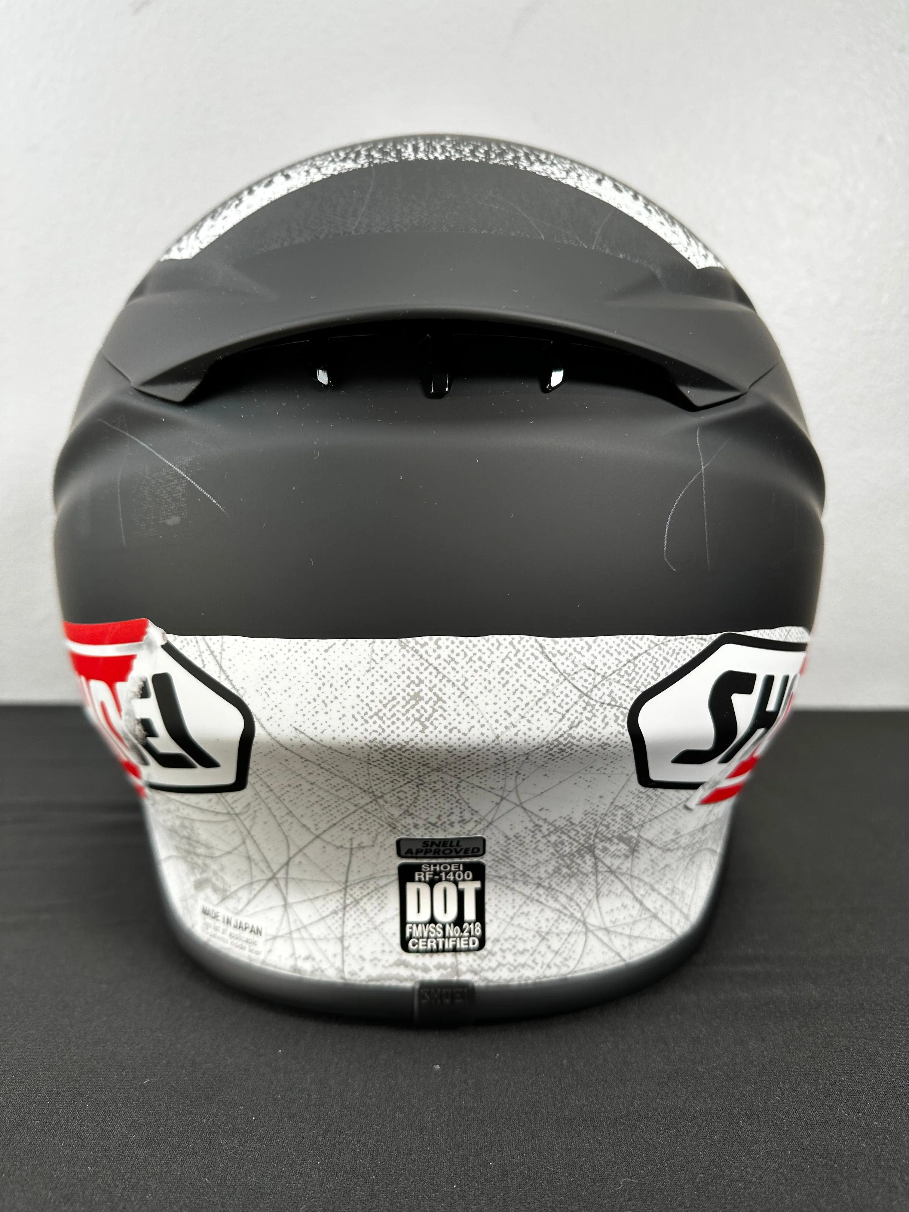 Shoei RF-1400 Scanner Helmet - TC-5 Matte Black/White - Size XL - USED / OPEN BOX