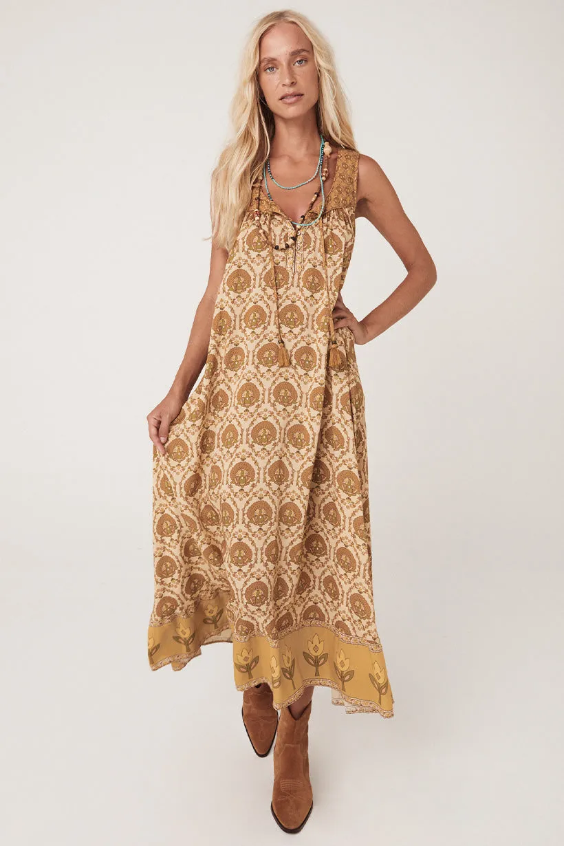 Spell - Chateau Maxi Sundress - Champagne