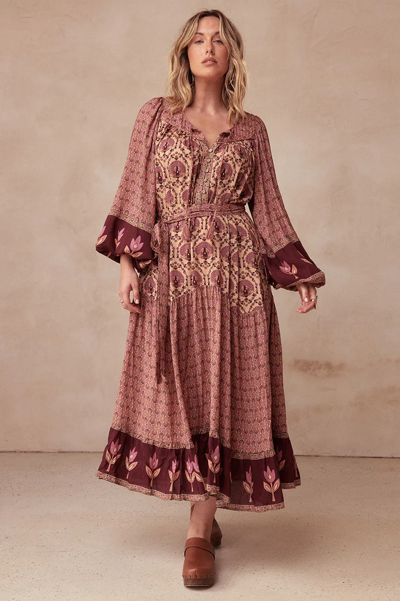 Spell Château Boho Gown - Grape
