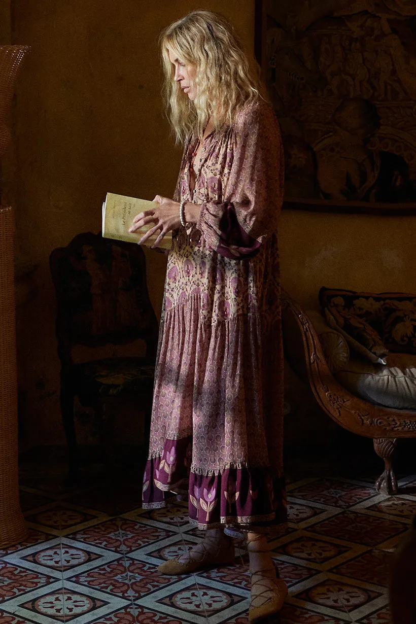 Spell Château Boho Gown - Grape