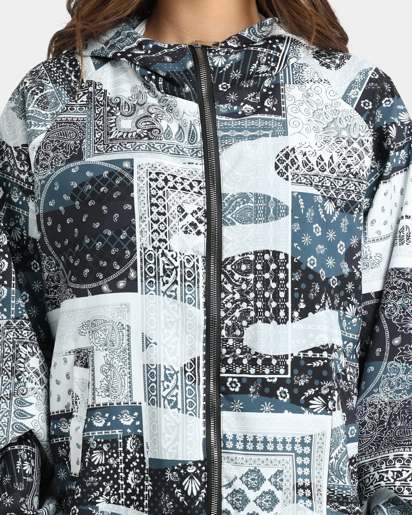XXIII Women's Mylah Bandana Puffer Jacket Black/White