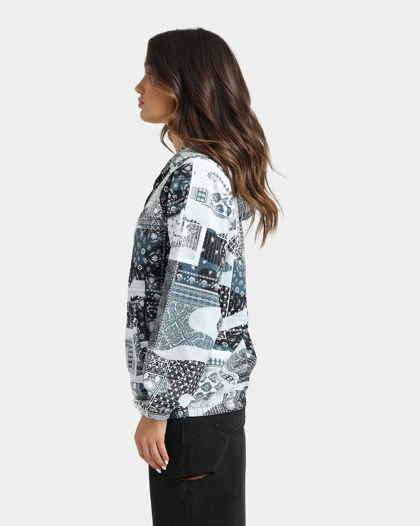 XXIII Women's Mylah Bandana Puffer Jacket Black/White