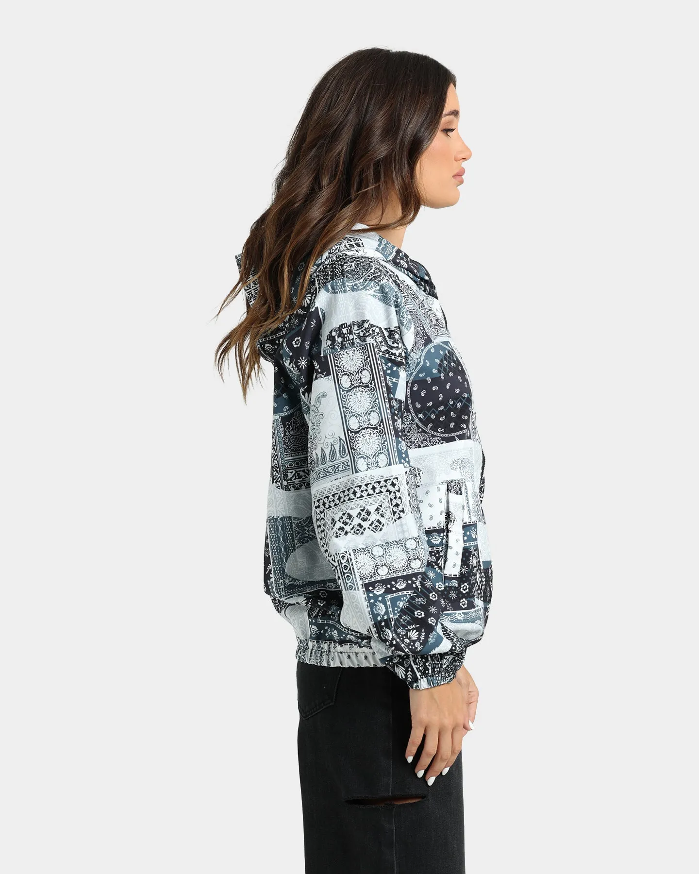 XXIII Women's Mylah Bandana Puffer Jacket Black/White