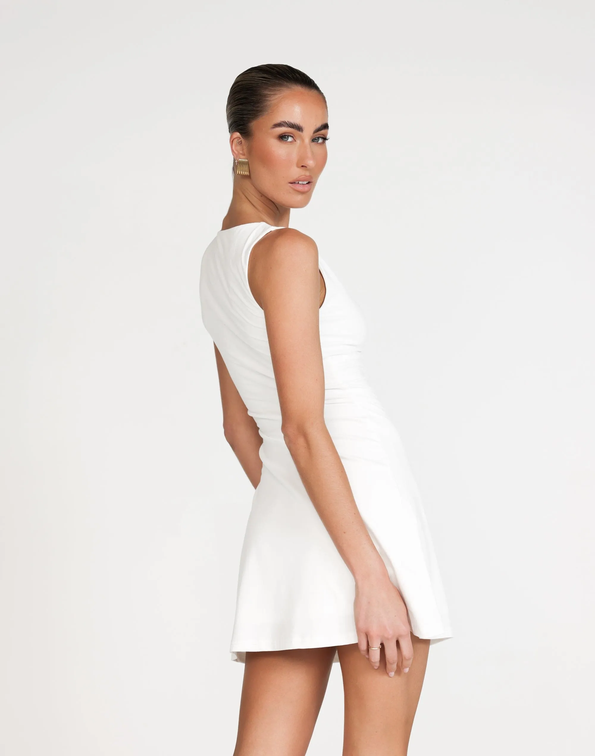 Zira Mini Dress (White)